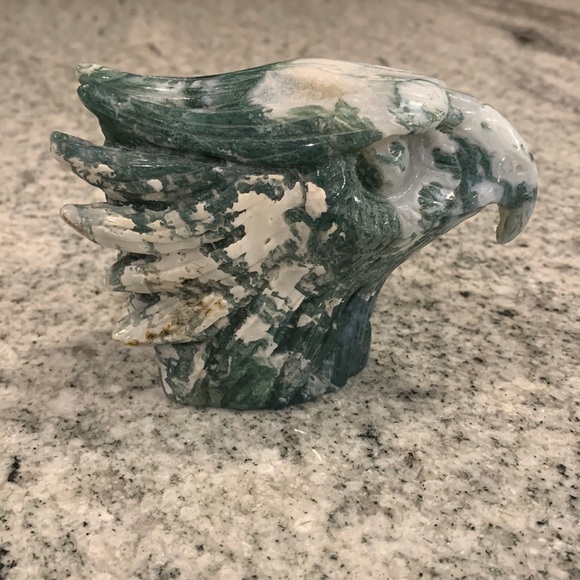 Moss agate eagle - Picture 1 of 6